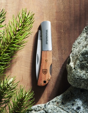 Logotrade corporate gift picture of: Foldable knife in acacia wood