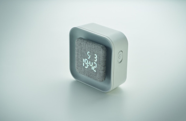 Logo trade business gift photo of: Recycled ABS/RPET alarm clock Stuttgart