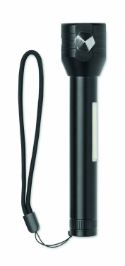 Logotrade promotional giveaway image of: 3-in-1 aluminum flashlight with an emergency hammer and seatbelt cutter, customizable with printing
