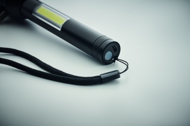 Logotrade promotional product image of: 3-in-1 aluminum flashlight with an emergency hammer and seatbelt cutter, customizable with printing