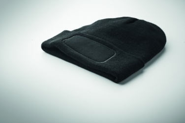 Logo trade promotional giveaway photo of: Unisex beanie RPET polyester
