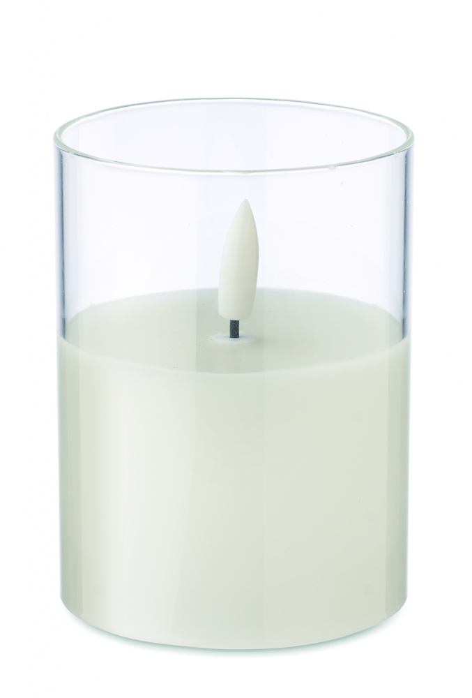 Logo trade promotional products picture of: LED wax candle in glass holder