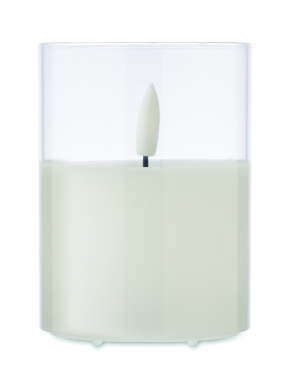 Logo trade corporate gifts image of: LED wax candle in glass holder