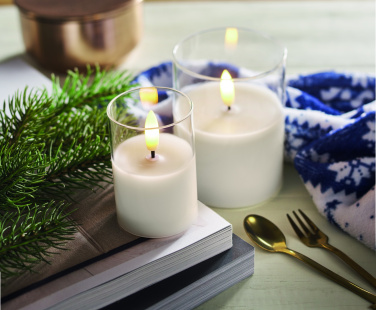 Logotrade promotional giveaway image of: LED wax candle in glass holder