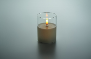 Logotrade corporate gift image of: LED wax candle in glass holder