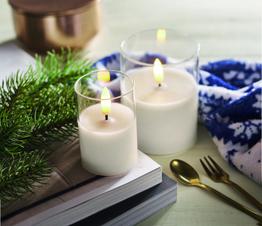 Logotrade promotional giveaways photo of: LED wax candle in glass holder