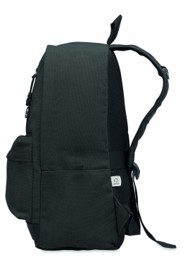 Logotrade promotional gift picture of: A 15-inch laptop backpack made of recycled pre-consumer cotton with customizable printing