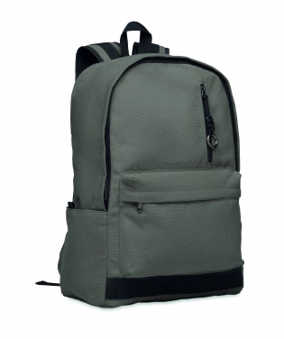Logo trade promotional item photo of: A 15-inch laptop backpack made of recycled pre-consumer cotton with customizable printing