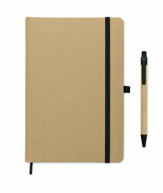 Logo trade advertising product photo of: Caratil A5 notebook in recycled carton