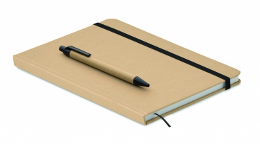 Logo trade promotional merchandise photo of: A5 notebook in recycled carton