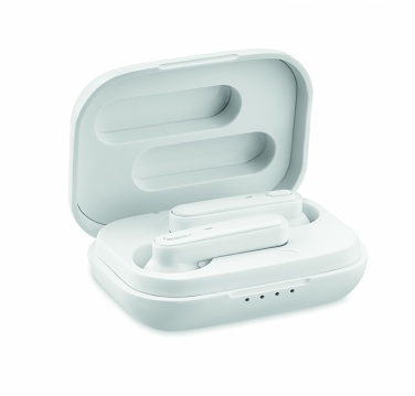 Logo trade promotional giveaway photo of: TWS earbuds with charging base