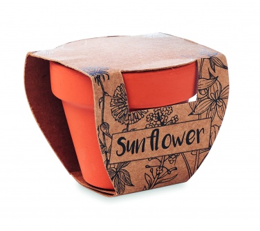 Logo trade promotional item photo of: Terracotta pot 'sunflower'