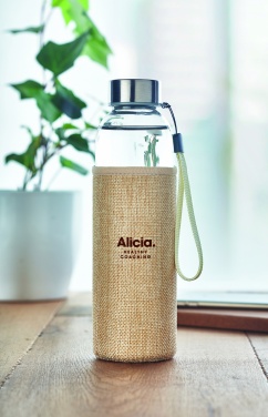 Logotrade promotional giveaway picture of: Glass bottle in pouch 500ml