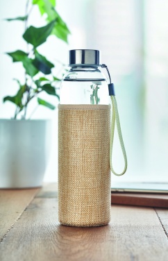 Logotrade promotional item picture of: Glass bottle in pouch 500ml