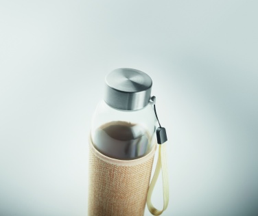 Logo trade promotional gifts picture of: Glass bottle in pouch 500ml