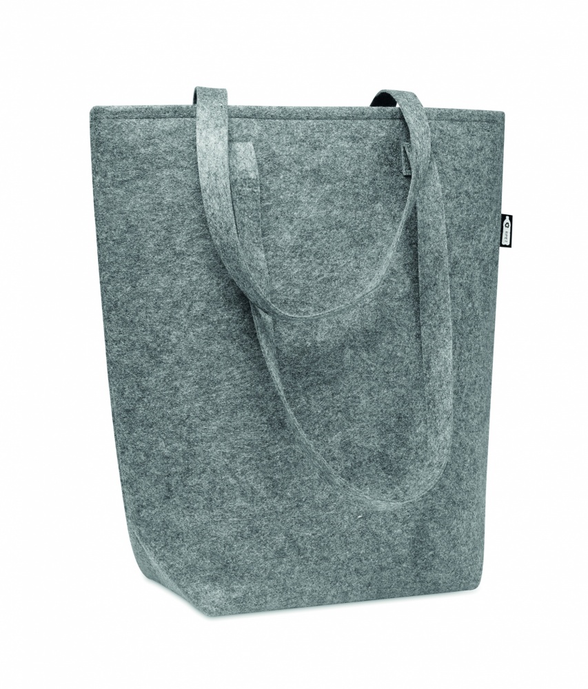 Logo trade promotional merchandise picture of: RPET felt shopping bag