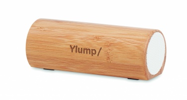 Logo trade promotional merchandise image of: Wireless bamboo speaker 2x5W