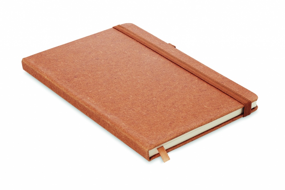 Logo trade business gifts image of: Recycled Leather A5 notebook