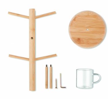 Logo trade promotional gift photo of: Bamboo cup set holder