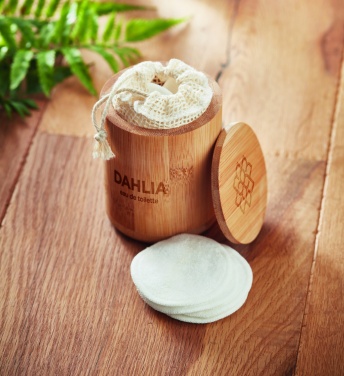 Logo trade promotional giveaway photo of: Bamboo fibre cleansing pad set