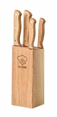 Logo trade corporate gift photo of: 5 piece knife set in base