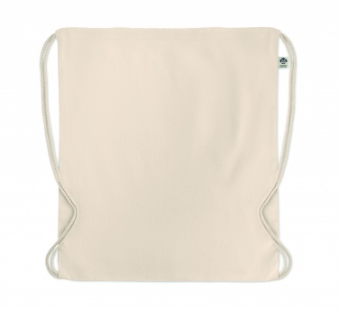 Logo trade promotional gifts image of: Organic cotton drawstring bag