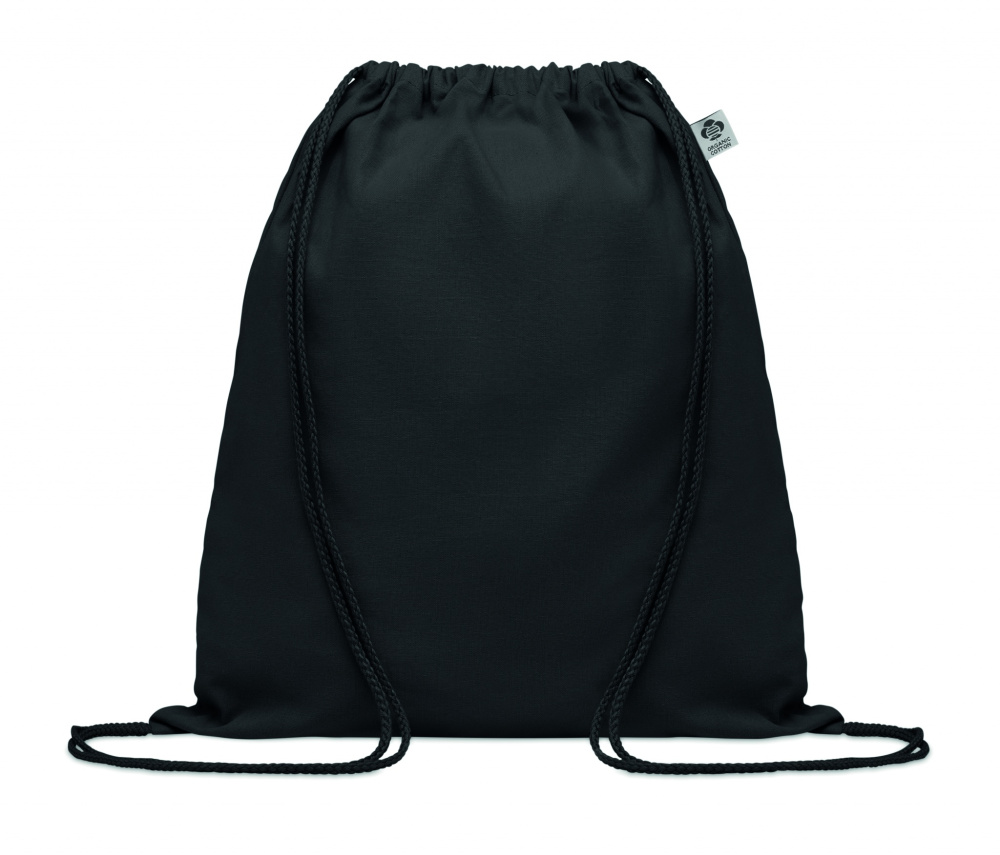 Logo trade promotional merchandise picture of: Organic cotton drawstring bag