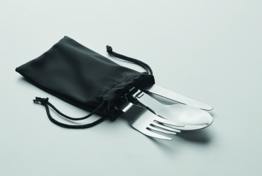 Logo trade corporate gifts image of: 3-piece camping cutlery set