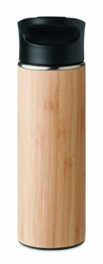 Logotrade promotional gift image of: Double wall bamboo flask 450ml