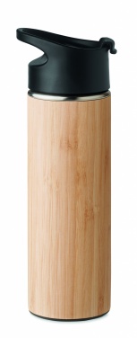 Logotrade promotional product image of: Double wall bamboo flask 450ml