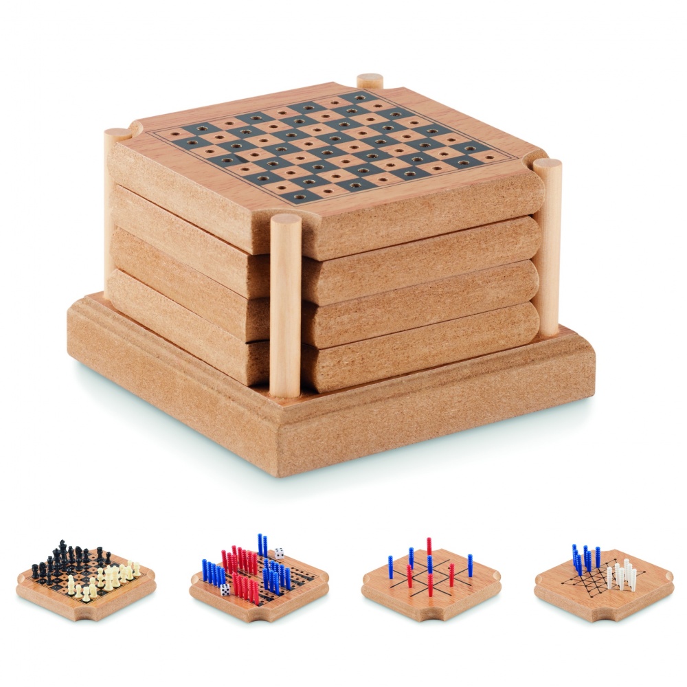 Logotrade promotional giveaway image of: 4-piece coaster game set