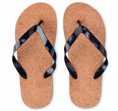 Logo trade promotional products picture of: Cork beach slippers L