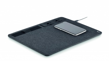 Logotrade corporate gift image of: RPET mouse mat charger 15W