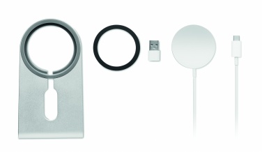 Logo trade corporate gifts image of: Portable magnetic charger 15W