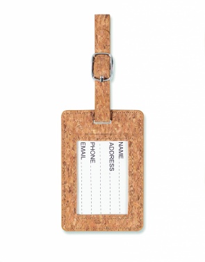 Logo trade promotional gift photo of: Cork luggage tag