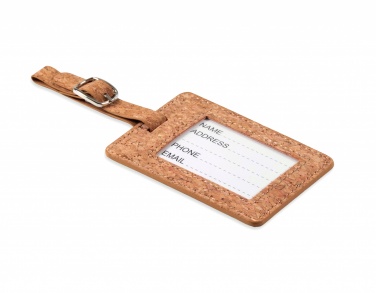 Logo trade promotional merchandise picture of: Cork luggage tag