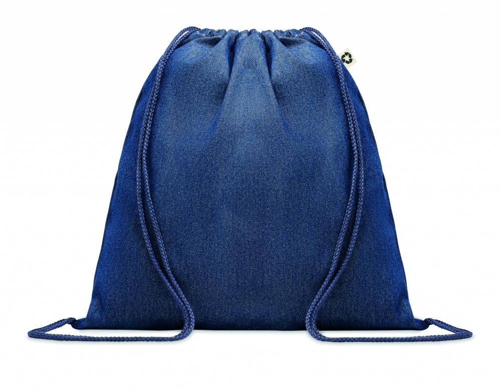 Logo trade promotional gifts picture of: Recycled denim drawstring bag