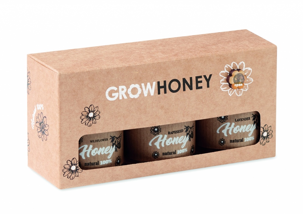 Logotrade advertising product image of: Set of 3 wildflower honey