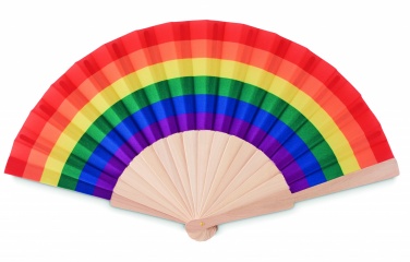 Logotrade promotional products photo of: Rainbow wooden hand fan