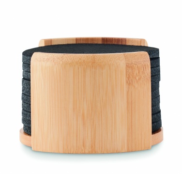 Logotrade promotional gifts photo of: RPET coasters in bamboo holder