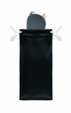 Logo trade promotional merchandise image of: Bamboo sunglasses in pouch TARTU