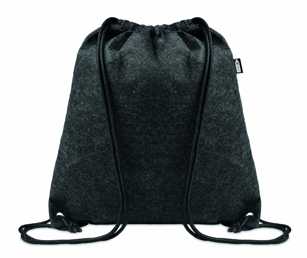 Logotrade promotional item picture of: RPET felt drawstring bag