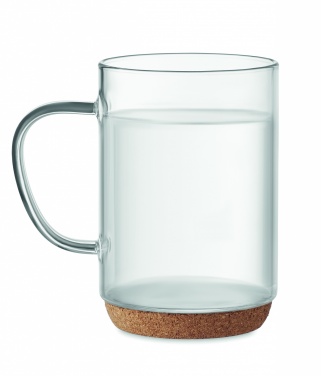 Logotrade advertising product image of: Glass mug 400ml with cork base