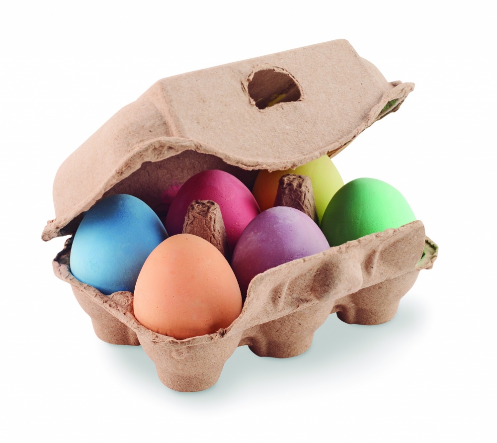 Logotrade promotional item image of: 6 chalk eggs in box