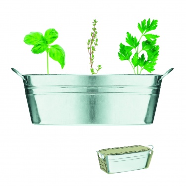 Logotrade promotional gifts photo of: Zinc tub with 3 herbs seeds