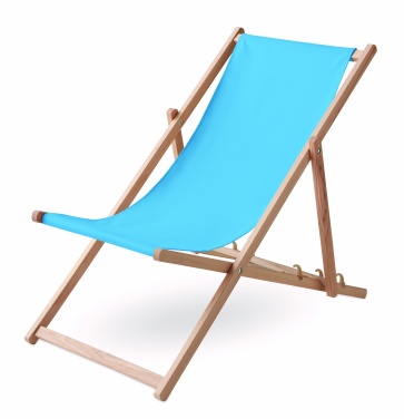 Logo trade promotional giveaways picture of: Beach chair in wood