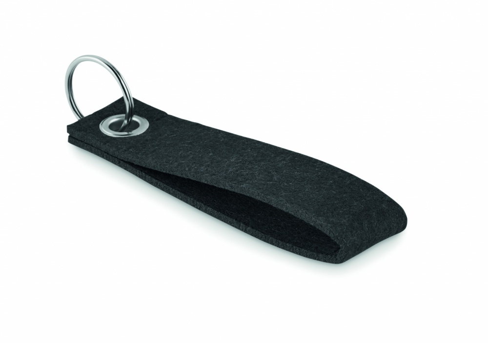 Logo trade corporate gifts picture of: RPET felt key ring Hämeenlinna