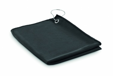 Logo trade promotional gifts image of: RPET golf towel with hook clip