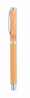 Logo trade promotional products image of: Bamboo gel pen