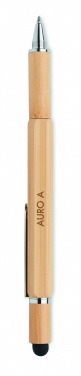 Logo trade promotional merchandise picture of: Spirit level pen in bamboo